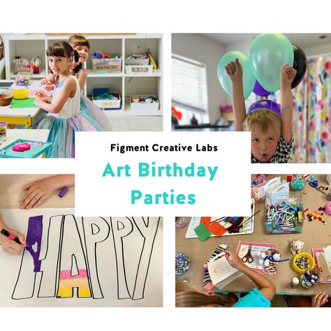 Art Birthday Parties | Figment Creative Labs Birthday Blast, Transportation Party, Labs Art, Adoption Party, Art Birthday Party, Mobile Art, Creative Labs, Art Birthday, Puppy Adoption