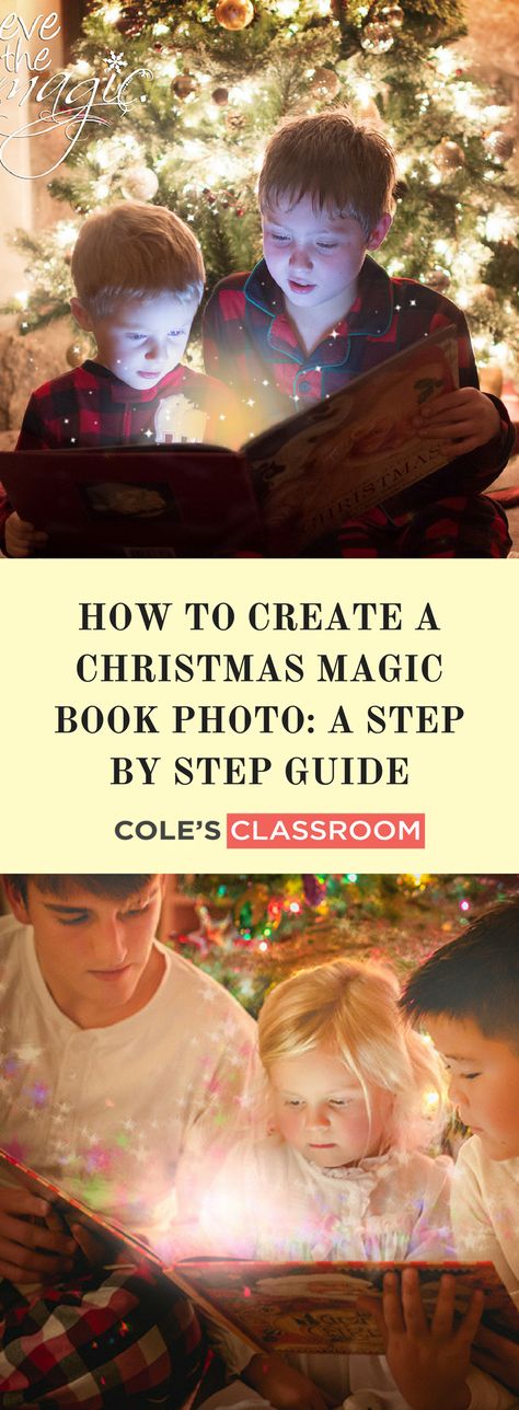 Photobook Tips: How to Create a Christmas Magic Book Photo: a Step by Step Guide. Learn more at: https://www.colesclassroom.com/create-christmas-magic-book-photo-step-step-guide/ Christmas Magic Photography, Christmas Book Photo, Christmas Photobooth, Baby Christmas Photography, Christmas Pic, Christmas Portrait, Photo Hacks, Photography Christmas, Christmas Reading