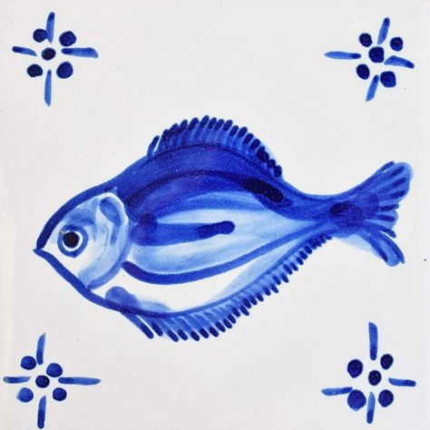 Portuguese Azulejos, Fish Tiles, Mexican Talavera Tile, Paper Press, Portuguese Tile, Portuguese Tiles, Talavera Tiles, Tile Projects, Clay Tiles