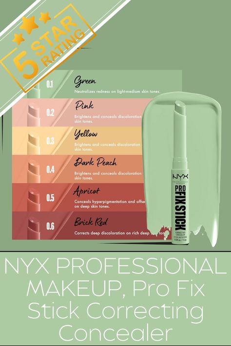 NYX PROFESSIONAL MAKEUP, Pro Fix Stick Correcting Concealer. #AD Nyx Fix Stick, Nyx Pro Fix Stick, Nyx Color Corrector, Nyx Concealer, Correcting Concealer, Concealer Stick, Makeup Pro, Paint Canvas, Makeup To Buy