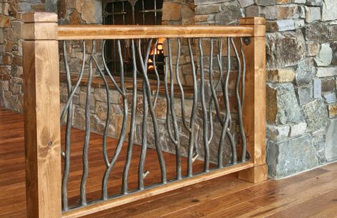 Railings and handrail custom designed and forged of steel, bronze, copper Railing Wood, Pergola Plans Roofs, Loft Railing, Hand Railing, Rustic Staircase, Metal Stair Railing, Interior Stair Railing, Outdoor Stair Railing, Railing Designs