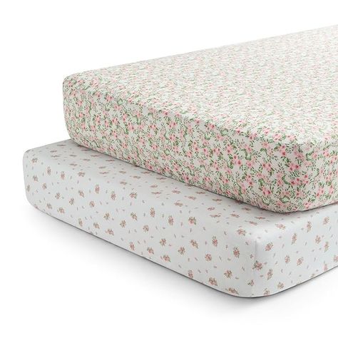 Amazon.com : Delta Children Fitted Crib Sheets for Girls and Boys - Crib Sheet for Standard Crib and Toddler Mattresses - 28x52 Inch (Pack of 2), Pink Floral : Baby Baby Chloe, Floral Crib Sheet, Tummy Time Activities, Boys Crib, Baby Changing Tables, Nursing Pillows, Toddler Mattress, Kids Lamps, Nursery Crib