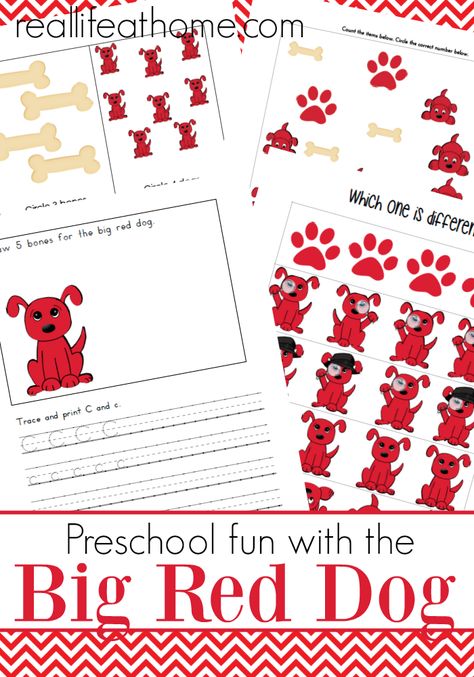 Preschool fun with the Big Red Dog: Printables Inspired by the Clifford the Big Red Dog books Free Educational Printables, Clifford The Big Red Dog, Free Homeschool Printables, Literary Elements, Homeschool Inspiration, Author Studies, Dog Books, Homeschool Printables, Fun Printables