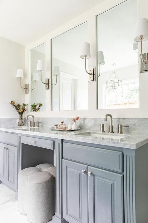 Master Bath Renovation, Bath Makeover, New House Bathroom, Herringbone Wood Floor, Light Grey Walls, Bathroom Redesign, Master Bath Remodel, Gray Marble, Elegant Bedroom