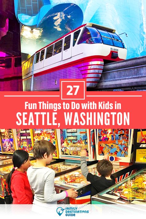 Dreaming about a family vacation to Seattle, Washington, and looking for things to do? We’re FamilyDestinationsGuide, and we’re here to help: Discover the most fun things to do in Seattle with kids - so you get memories that last a lifetime! #seattle #seattlethingstodo #seattlewithkids #seattleactivities Seattle With Kids, Seattle Activities, Washington Things To Do, Seattle Travel Guide, Things To Do In Seattle, Seattle Vacation, Pacific Northwest Travel, Seattle Hotels, Seattle Travel