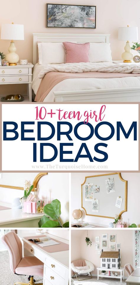 While many things about the teenage years can feel hard and overwhelming, creating a teen girl's bedroom does not have to be one of them. We've got tips on organizing her stuff and choosing just the right furniture and decor to fit her evolving tastes. Preteen Bedroom Ideas For A Girl, Teen Girl Bed, Pre Teen Girls Room, Teenager Bedroom Girl, Preteen Girls Bedroom Ideas, Bedroom Ideas For Teenage Girl, Teen Girls Bedroom Ideas, Teenage Girls Bedroom Ideas, Teen Girl Room Ideas