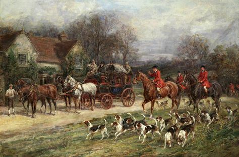 Heywood Hardy, English Hunting, Images Victoriennes, Hunting Painting, Dogs Painting, Fox Hunter, The Manor House, Fox Hunt, Hunting Art