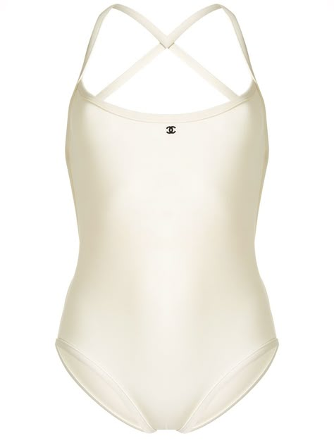 Chanel Pre-Owned 1998 CC swimsuit - White Vivienne Westwood Swimsuit, Bathing Suit White Background, Png Swimsuit, Chanel Bodysuit, Swimsuits White Background, Chanel Bathing Suit, Alexander Wang Swimsuit, Chanel Swimsuit, Designer Suits For Women