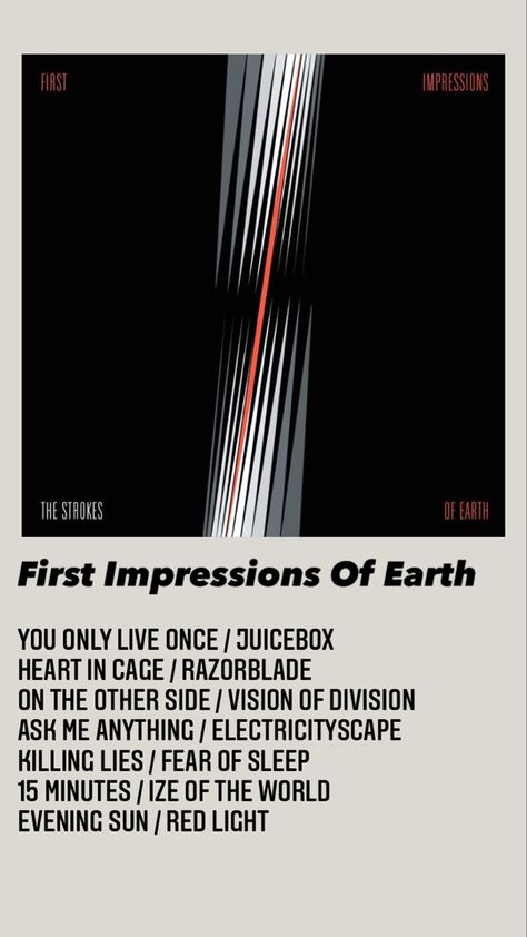 First Impressions Of Earth, Evening Sun, The Strokes, First Impressions