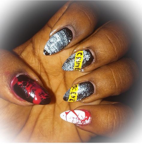 Zombie Nails, Blood Nails, Coffin Nails Matte, 2024 Nails, Chrome Nail Powder, Nails Matte, Her Nails, Romanticizing Life, Halloween Nail Designs