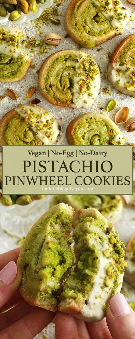 Vegan Pinwheel Cookies, Pistachio Cream Bars, Vegan Pistachio Dessert, Recipes With Pistachios, Vegan Pistachio, Pistachio Dessert, Pistachio Recipes, Vegan Pastries, Pinwheel Cookies