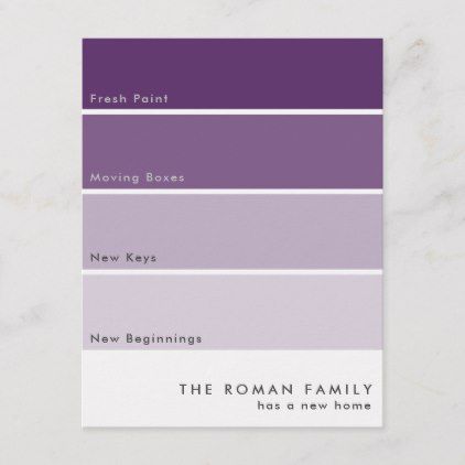 Light Purple Paint Colors, Purple Paint Colors Bedroom, Light Purple Paint, Purple Paint Colors, Lavender Paint, Moving Announcement Postcard, Purple Color Palettes, Moving Announcement, Color Schemes Colour Palettes