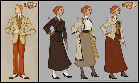 Bioshock Infinite Concept Art - Luteces Claire Hummel, Bioshock 2, Bioshock Infinite, Concept Art World, Game Concept Art, Game Concept, Bioshock, Visual Development, And Dresses