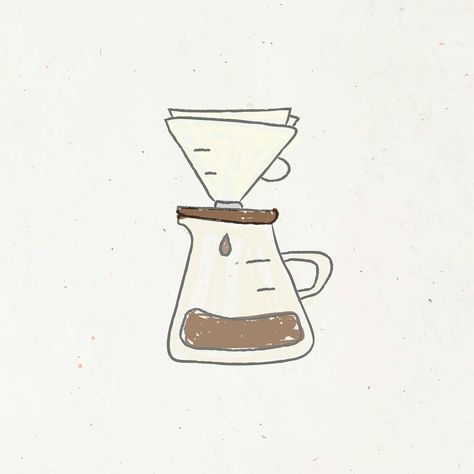 Doodle style coffee drip vector | premium image by rawpixel.com / nunny Pour Over Coffee Illustration, Drip Coffee Illustration, Rain And Coffee, Coffee Doodle, Coffee Drip, Small Icons, Breakfast Coffee, Coffee Illustration, Doodle Style