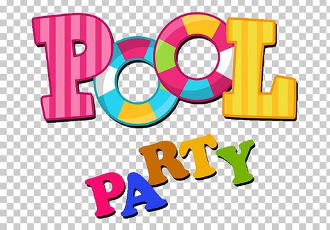 Pool Party Diy, Barbie Pool Party, Pool Parties Flyer, Alphabet Birthday, Party Font, Pool Party Themes, Flamingo Pool, Party Swimming Pool, Party Png