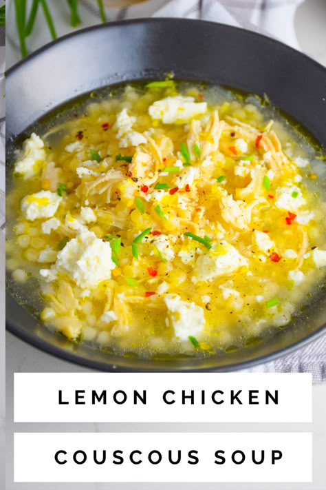 Chicken Couscous Soup Recipes, Lemon Chicken Couscous Soup, Lemon Couscous Soup, Chicken Soup With Couscous, Couscous Soup Recipes, Couscous Dinner Recipes, Soup Couscous, Chicken Couscous Soup, Soup With Couscous