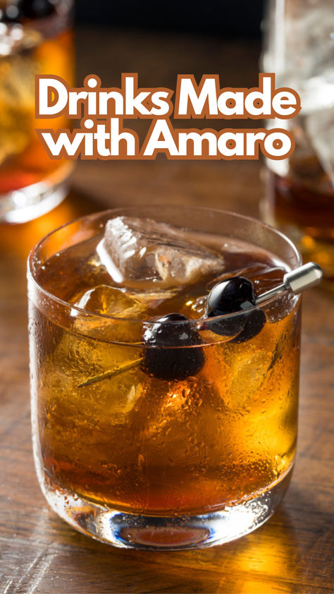 Drinks Made with Amaro Amaro Nonino Cocktails, Amaro Cocktails, Boulevardier, Mix Drinks, Drinks Alcohol, Drinks Alcohol Recipes, Alcohol Recipes, Negroni, Classic Italian