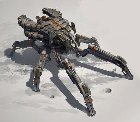 Spider Tank Spider Mech, Art Igcse, Spider Robot, Sci Fi Tank, Steampunk Airship, Robot Animal, Armored Vehicle, Mech Suit, Concept Art World