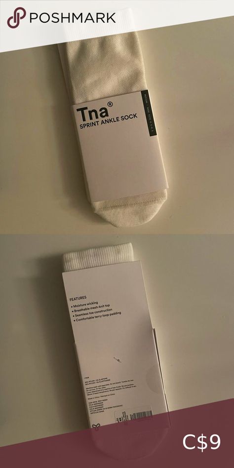 TNA Sprint Ankle Sock - White (BNWT) Tna Socks, White Ankle Socks, Ankle Sock, Things I Need, Ankle Socks, Cute Things, Moisture Wicking, Cards Against Humanity, Socks