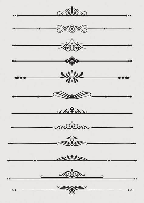 Acab Tattoo, Tato Henna, Vector Border, Divider Design, Page Borders Design, Frame Border Design, Decorative Lines, Tattoo Bracelet, 카드 디자인