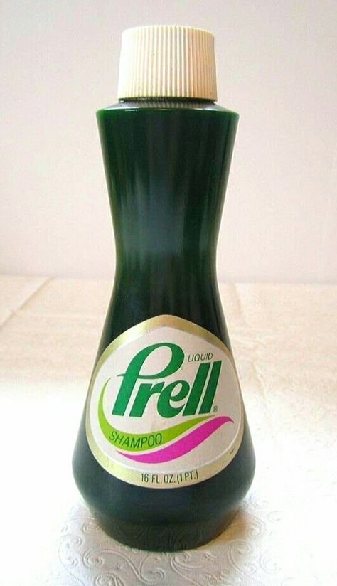 Vintage Prell Liquid Shampoo -  16oz Plastic Bottle Vintage Shampoo, Vintage Toiletries, Prell Shampoo, Hotel Shampoo, Head And Shoulders Shampoo, Shampoo Packaging, Retro Packaging, Freebies By Mail, Right In The Childhood