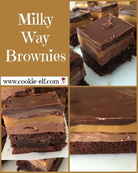 Milky Way Brownies: a simple layer cookie version of the popular candy bar. Get the recipe: http://www.cookie-elf.com/milky-way-brownies.html#sthash.9hYC4x4t.v4d2aWb5.dpbs Milky Way Dessert, Milky Way Cake, Brownies Ingredients, Box Cookies, Simple Cookie, Popular Candy, Dessert Recipies, Cake Mix Cookie Recipes, Cheese Danish