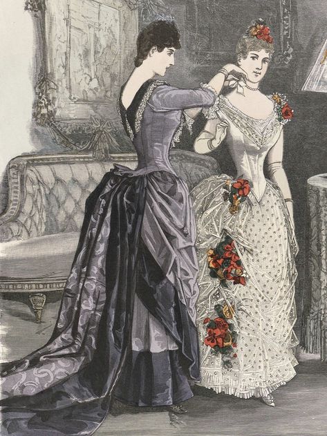 1889 Dress, Bustle Dresses, 1880 Fashion, Victorian Fashion Women, 1899 Fashion, Western Womens Fashion, Victorian Ball, Victorian Images, Historical Costuming