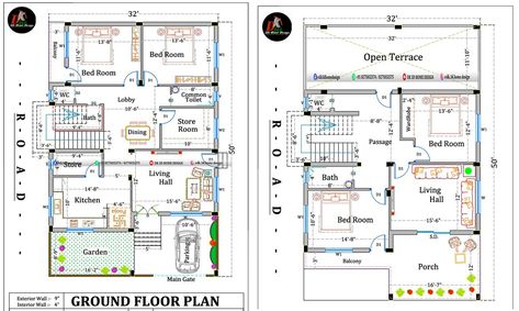 1500 sq ft 2 floor house plan with car parking in 30x50 ft plot made by our expert house planners and architects team. 30 by 50 2 story plan 1500 Sq Ft 2 Story House Plans, 1500 Sq Ft House Plans 2 Story, Floor Plans 1500 Sq Ft, 2 Floor House Plan, House Plans 1500 Sq Ft, 1500 Sq Ft House Plans, 2 Floor House, 2 Story House Design, One Floor House Plans