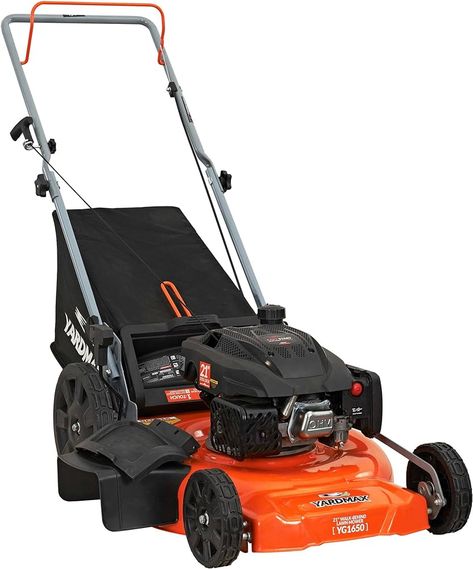 Amazon.com : YARDMAX 21 in. 170cc 3-in-1 Gas Walk Behind Push Lawn Mower with High Rear Wheels : Patio, Lawn & Garden Best Lawn Mower, Walk Behind Mower, Push Lawn Mower, Push Mower, Lawn Tools, Steel Deck, Gardening Tools, Lawn Mowers, Deck Design