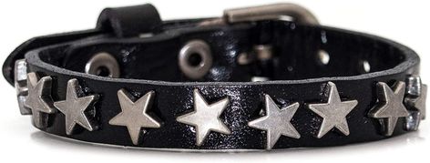 Leather Braclet, Punk Fashion Diy, Funky Bracelet, Bracelet Star, Studs And Spikes, Punk Accessories, Punk Vintage, Leather Wristbands, Leather Cuff Bracelet