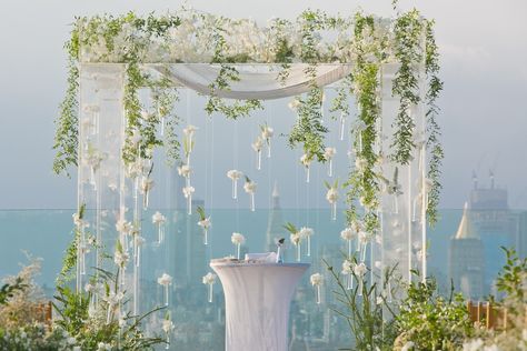 Rainbow Candy Bar, Wedding Chuppah Flowers, Huppah Wedding, Chuppah Wedding, Chuppah Ideas, Chuppah Flowers, Wedding Chuppah, Jewish Weddings, Phuket Wedding