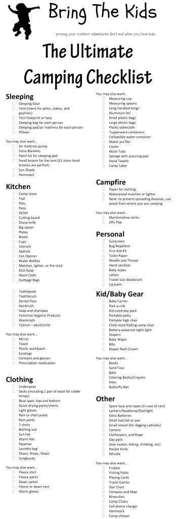 Seeing this list makes you not want to go camping with your kids! Family Camping Checklist, Car Camping Checklist, Logo Camping, Aliner Campers, Checklist For Kids, Rv Checklist, Camping Checklist Family, Zelt Camping, Camping Bedarf