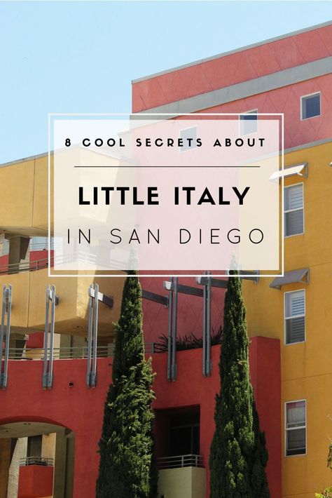 Fun little tidbits about Little Italy, a popular San Diego attraction full of shopping, restaurants, history and even an walking trail. San Diego Little Italy, San Diego Bucket List, Little Italy San Diego, San Diego Neighborhoods, San Diego Attractions, San Diego Vacation, Walking Trail, Sandiego California, San Diego Travel