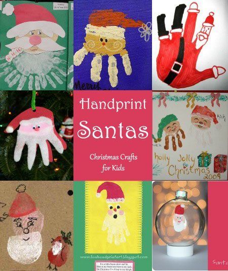 Handprint Nativity, Santa Crafts For Kids, Handprint Santa, Santa Handprint, Footprint Crafts, Santa Crafts, Nativity Scenes, Handprint Crafts, Christmas School