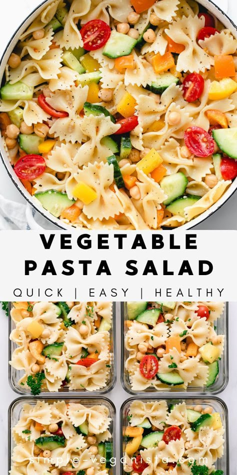 Healthy Cold Pasta Salad, Healthy Vegetable Pasta, Cold Pasta Recipes, Vegetable Pasta Salad, Pasta Food Recipes, Vegetable Pasta Salads, Veggie Pasta Salad, Cold Pasta Salad Recipes, Easy Pasta Salad Recipe