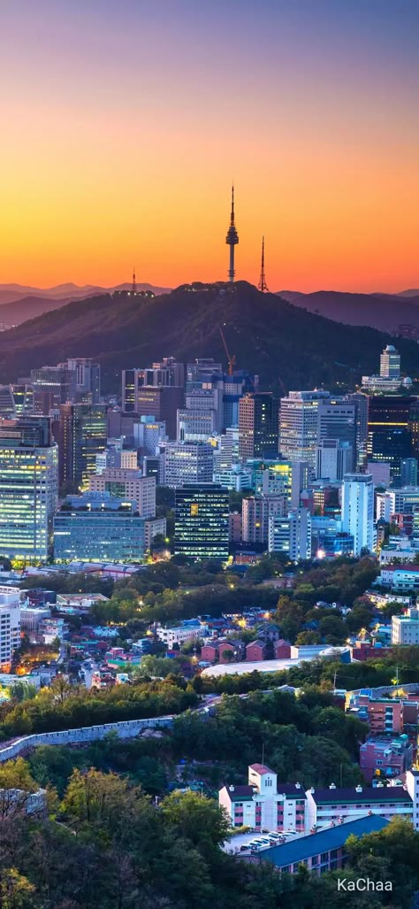 Seoul Skyline, Summer Aesthetic Wallpaper, Namsan Tower, South Korea Photography, Seoul Korea Travel, Korea Wallpaper, Seoul Travel, Korean Picture, South Korea Seoul