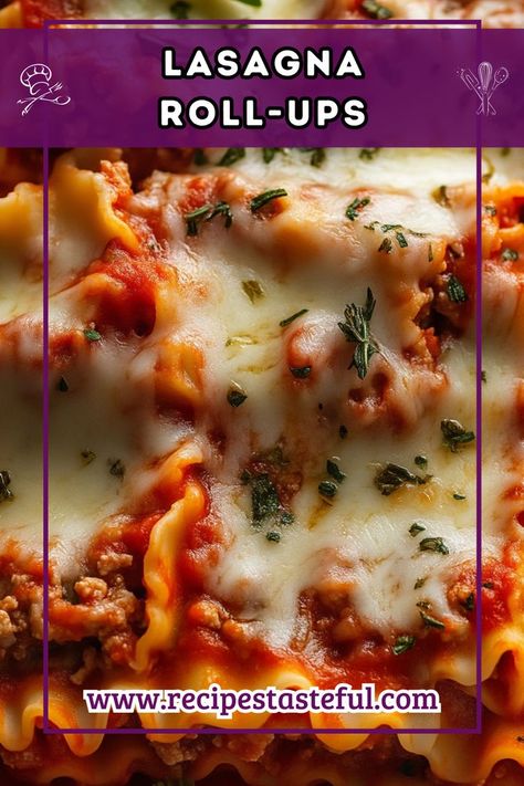 Delicious and hearty Lasagna Roll-Ups filled with a creamy cheese mixture and savory meat sauce, all baked to perfection. This comforting dish is perfect for family dinners and is sure to impress. Best Ever Lasagna Recipe, Italian Sausage Lasagna, Cheesy Lasagna, Lasagna Roll Ups, Sausage Lasagna, Meat Lasagna, Lasagna Roll, Sausage Spaghetti, Traditional Lasagna