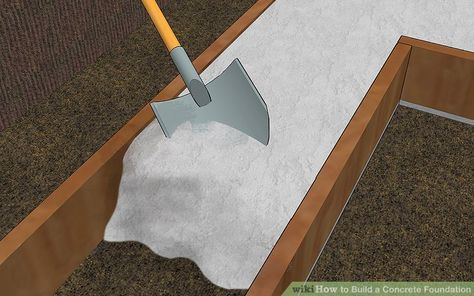 How to Build a Concrete Foundation: 7 Steps (with Pictures) Concrete Block Foundation, Diy Foundation, Foundation Design, Concrete Foundation, Building Foundation, Shed Base, Diy Step By Step, House Foundation, Concrete Diy Projects