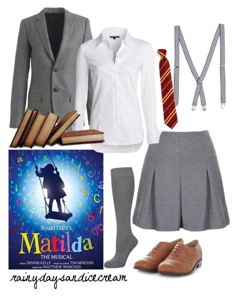 "Matilda - The Musical" by rainydaysandicecream ❤ liked on Polyvore featuring Falke, J.Crew, Topshop, NIC+ZOE, Topman, broadway, matilda and musical Matilda The Musical Costume, Matilda Musical Costumes, Matilda Dress Up, Matilda Costumes, Matilda Jr, Matilda Movie, Matilda Costume, Storybook Character Costumes, Kids Uniform