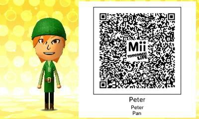 Disney | Peter Pan Tomodachi Life Qr Codes Zelda, Mii Plaza, Mii Characters Aesthetic, Tomodachi Life Qr Codes, Mii Qr, Tomodachi Life, Life Code, Video Games Nintendo, Qr Codes