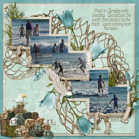 Beach Scrapbook Layouts | ... scrapbook Layout of the Day is First Day on the…: Beach Scrapbook, Beach Scrapbook Layouts, Wedding Scrapbooking Layouts, Cruise Scrapbook, Travel Scrapbook Pages, Picture Layouts, Vacation Scrapbook, Scrapbook Layout Sketches, Summer Scrapbook