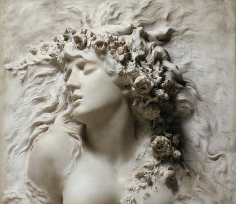 Ophelia, 1880, by Sarah Bernhardt (1844-1923) Sarah Bernhardt, Marble Statues, Marble Sculpture, Classical Art, Aphrodite, Art And Architecture, Classic Art, The Wind, Aesthetic Art