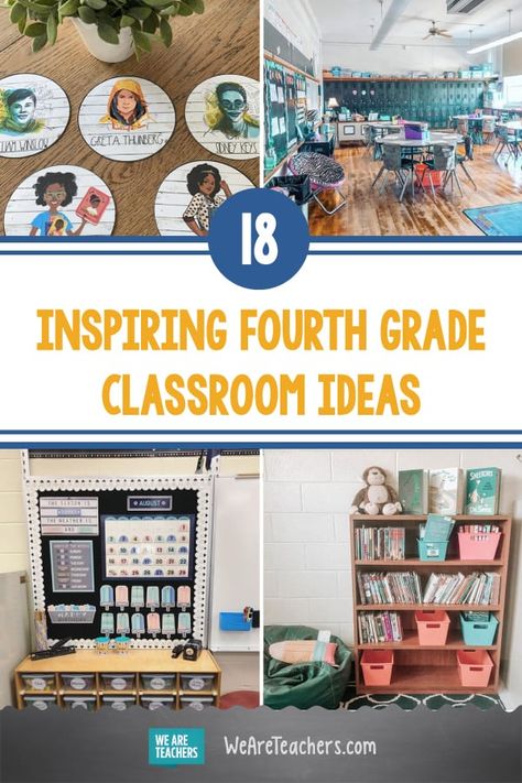 18 Fresh & Fun Fourth Grade Classroom Ideas - We Are Teachers 2nd Grade Classroom Ideas, 4th Grade Classroom Setup, Fourth Grade Classroom, Classroom 2023, Second Grade Classroom, 2nd Grade Class, Teaching Second Grade, Classroom Layout, Elementary Classroom Decor