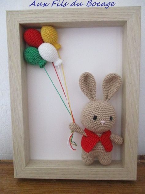 Appliques Au Crochet, Crochet Bunny, Crochet Dolls, Kids Bedroom, Baby Mobile, Diy Decor, Amigurumi, Mural, Novelty Christmas