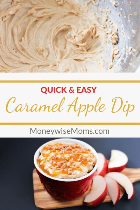 See how easy it is to make caramel apple dip for your next party or get-together! This post contains affiliate links. That means that if you make a purchase after clicking on a link, I earn a small commission at no extra cost to you. I used to get intimidated about having to bring food to a party. But now I know better.When you know easy recipes like this Caramel Apple Dip, it just takes 4 ingredients and a few minutes to pull together something fabulous.If you plan to serve this wit… Thanksgiving Dip, Apple Dip Recipe, Cream Cheese Pinwheels, Caramel Apples Easy, Caramel Apple Dip, Caramel Dip, Thanksgiving Desserts Easy, Caramel Apple Cheesecake, Party Dip