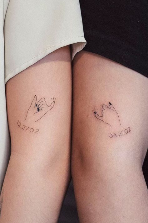 Mrs Tattoo, Pinky Promise Tattoo, Matching Bff Tattoos, Maching Tattoos, Promise Tattoo, Cute Matching Tattoos, Tattoos For Best Friends, Matching Friend Tattoos, Matching Best Friend Tattoos