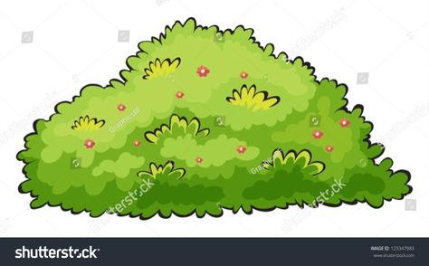 Illustration of a green bush on a white background #Ad , #spon, #green#Illustration#bush#background Cow Cartoon Images, Bush Drawing, Cartoon Grass, Grass Clipart, Grass Drawing, Background Drawing, Cartoon Background, Tree Drawing, Prop Design