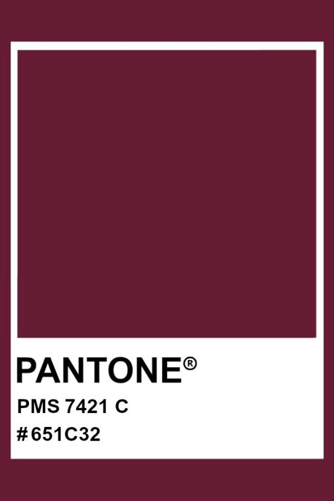 PANTONE 7421 C #pantone #color #PMS #hex Burgundy Color Swatch, Pantone Burgundy, Cool Summer Palette, Pantone Matching System, Pantone Colours, Deep Winter Colors, Red Meaning, Pantone Palette, Bedroom Aesthetics