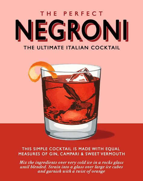 Negroni Poster Vintage, Negroni Artwork, Negroni Illustration, Negroni Art, Negroni Poster, Vintage Italian Posters, Negroni Cocktail, Italian Cocktails, Cocktail Illustration