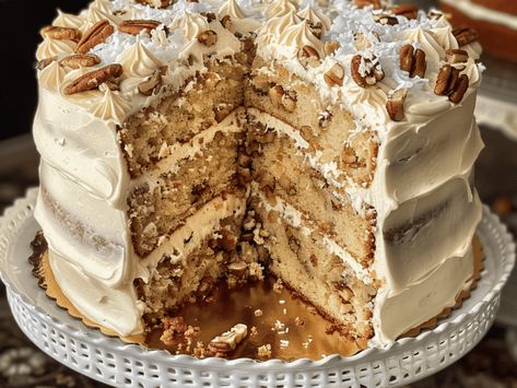 Italian Cream Cake Recipe: Decadent Southern Dessert Perfection ~ Polishing Pemberley Italian Dream Cake, Italian Cream Pound Cake, Easy Italian Cream Cake Box Recipe, Creole Desserts, Italian Cream Cheese Cake, Italian Rum Cake, Italian Cream Cake Recipe, Italian Buttercream, Italian Wedding Cakes